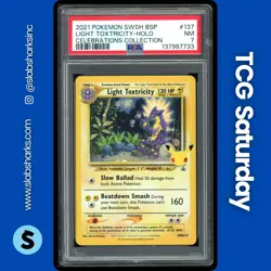 2019 POKEMON SWORD & SHIELD BLACK STAR PROMOS #SWSH137 LIGHT TOXTRICITY PSA 7 - Image 1