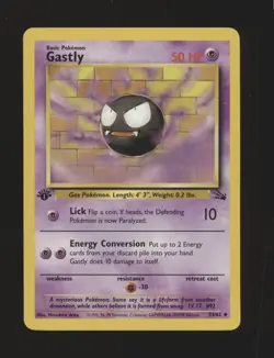 1999 Pokemon 1st Edition Gastly #33/62 Fossil Regular - Image 1