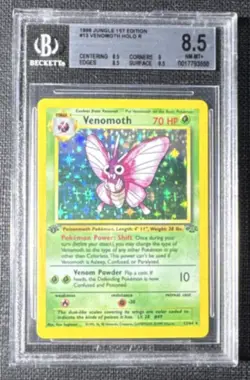 1999 Pokemon Jungle Venomoth 13/64 1st Edition Holo Rare BGS 8.5 - Image 1
