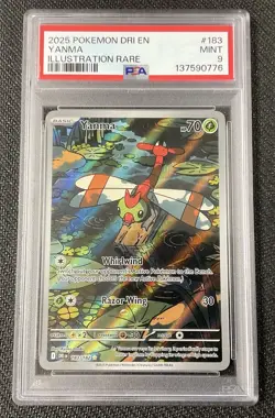 YANMA Illustration Rare FA Holo 183 PSA 9 MINT 2025 Pokemon Destined Rivals - Image 1