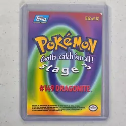 1999 Topps Dragonite #149 Pokemon Movie Non Holo E12 Of 12 Blue Label LP/MP - Image 2