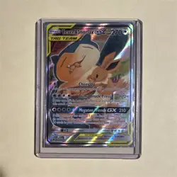 Pokemon Eevee & Snorlax GX TAG TEAM Full Art Holo SM Basic 270 HP SM169 English - Image 1