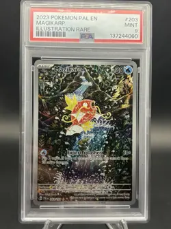 2023 POKEMON PAL EN-PALDEA EVOLVED ILLUSTRATION RARE #203 MAGIKARP PSA 9 - Image 1