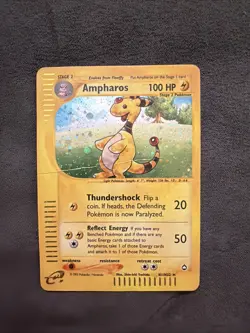 Pokemon AQUAPOLIS - #H1/H32 Ampharos - Holo - Moderately Played - Image 1