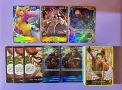 One Piece TCG English Card Lot: ST29 Luffy Deck, Promos, Alt Arts - Image 1