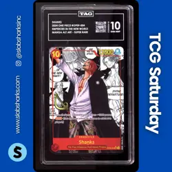 2024 ONE PIECE EMPERORS IN THE NEW WORLD #OP09-004 SHANKS MANGA ALT ART TAG 10 - Image 1