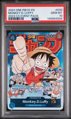 PSA 10 2024 ONE PIECE CHAMPIONSHIP 2023 (CS) EVENT PACK #033 MONKEY D. LUFFY - Image 1