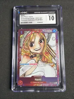 CGC 10 Nami St01-007 Prem. Collection Film Red One Piece Gem Mint - Image 1