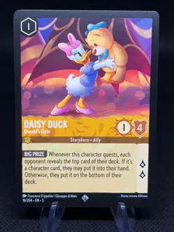 Lorcana Daisy Duck Donald's Date 16/204 Super Rare Shimmering Skies NM - Image 2