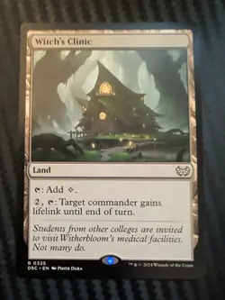 Magic: The Gathering Land Witch's Clinic Rare Card Regular Edition - Image 1