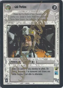 Star Wars CCG - William Bill Hootkins † (Jek Porkins) signed card SWAU verified - Image 2