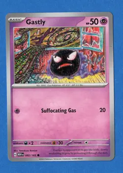 Pokemon TCG Card Gastly 092/165 Scarlet & Violet 151 Common - Image 1