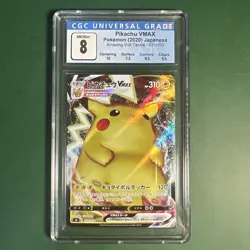 CGC 8 Pikachu VMAX S4 031 Pokemon Japanese Graded Card - Image 1