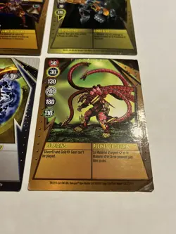 Lot of 4 Bakugan Cards 2010 Played - Image 3