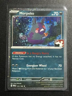 Morpeko Prize Pack Play Swirled Up Cosmos Holo NM 2023 PAR Pokemon Card - Image 1
