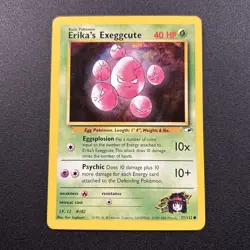 Erika's Exeggcute 077/132 Gym Heroes Non-Holo Pokemon Card Near Mint NM - Image 1
