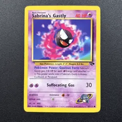 Sabrina's Gastly 97/132 Gym Challenge Non-Holo WOTC Pokemon Card Near Mint NM - Image 1