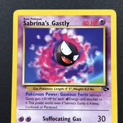 Sabrina's Gastly 97/132 Gym Challenge Non-Holo WOTC Pokemon Card Near Mint NM - Image 2
