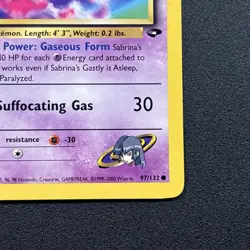 Sabrina's Gastly 97/132 Gym Challenge Non-Holo WOTC Pokemon Card Near Mint NM - Image 5