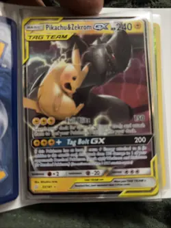 Pokemon TCG Sm: Team Up Pikachu Zekrom GX Ultra Rare Holo Card 33/181 - Image 3
