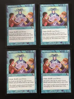 4x Soothsaying LP / UP Mercadian Masques MTG MTG - Image 1