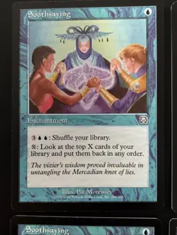 4x Soothsaying LP / UP Mercadian Masques MTG MTG - Image 2