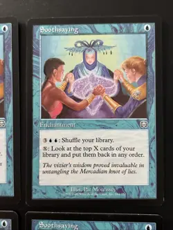 4x Soothsaying LP / UP Mercadian Masques MTG MTG - Image 3