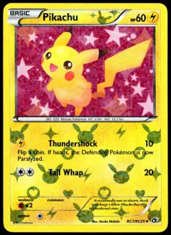 Pokemon Pikachu RC7/RC25 Legendary Treasures Radiant Collection Uncommon - MP - Image 1