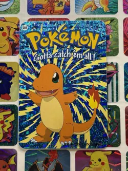 Pokemon Charmander Vintage Pocket Monsters Vending HOLO Prism Sticker Nintendo - Image 2