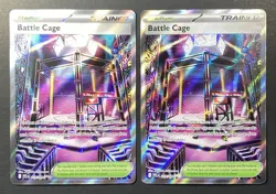 Pokemon Lot: 2x Battle Cage Ultra Rare Full Art Holo 116/094 Phantasmal Flames - Image 1