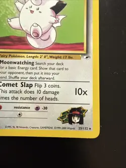 Pokemon TCG Erika's Clefairy #25/132 1st Edition Gym Heroes WOTC - Image 4