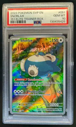 2023 Pokemon SV Black Star Promos Snorlax #051 PSA 10 - Image 1