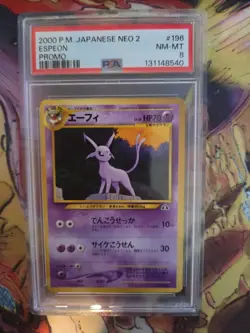 PSA 8 - Pokemon Espeon #196 Japanese Promo - Neo 2 - Image 1