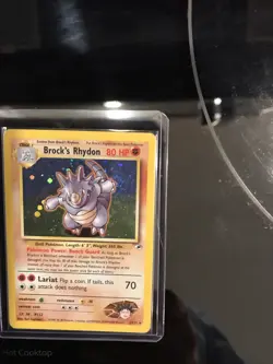 Pokemon Brock's Rhydon 2/132 Holo Rare - Heavily Played Read Description - Image 2