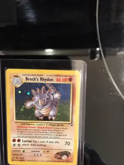 Pokemon Brock's Rhydon 2/132 Holo Rare - Heavily Played Read Description - Image 4