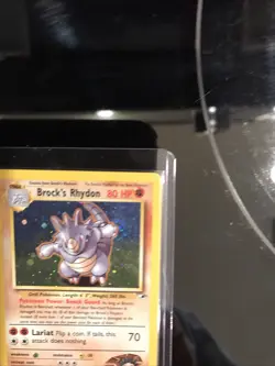 Pokemon Brock's Rhydon 2/132 Holo Rare - Heavily Played Read Description - Image 5