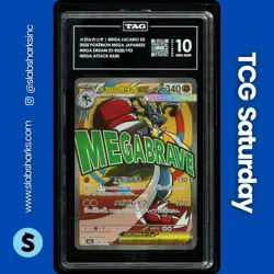 2025 POKEMON MEGA DREAM JP #228/193 LUCARIO EX MEGA ATTACK RARE TAG 10 - Image 1