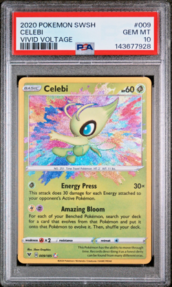 🔥 PSA 10 GEM MINT Celebi Amazing Rare 9/185 Vivid Voltage Pokemon TCG 🔥 - Image 1