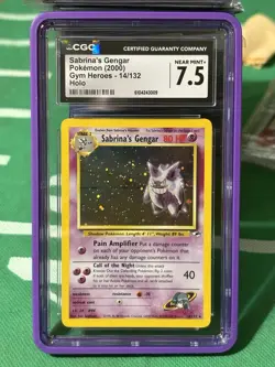 Pokemon 2000 Sabrina's Gengar Gym Heroes 14/132 Holo CGC 7.5 SWIRL (Regrade)U - Image 1