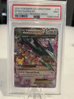 2021 POKEMON CELEBRATIONS CLASSIC COLLECTION #76 M RAYQUAZA EX PSA 9 - Image 1