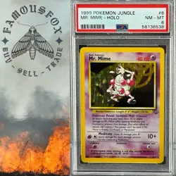 MR. MIME 1999 POKEMON JUNGLE HOLO RARE #6/64 PSA 8 NM-MT WOTC POKEMON - Image 1