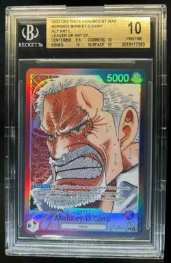 2023 One Piece Paramount War Monkey.D.Garp #OP02-002 BGS 10 - Image 1