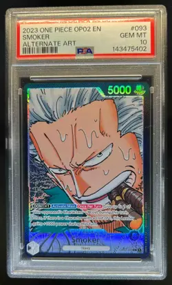 2023 One Piece Paramount War Smoker #OP02-093 PSA 10 - Image 1