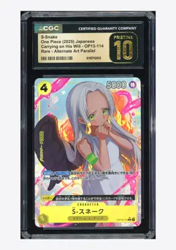 One Piece CGC 10 PRISTINE S-Snake R Alternate Art 2025 OP13-114 OP13 Japanese - Image 1