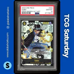2023 ONE PIECE KINGDOMS OF INTRIGUE #OP04-083 SABO MANGA ALTERNATE ART PSA 10 - Image 1