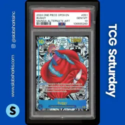 2024 ONE PIECE EMPERORS IN THE NEW WORLD #OP09-051 BUGGY MANGA ALT ART PSA 10 - Image 1