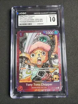 CGC 10 Tony Tony Chopper St01-006 Alternate Art Parallel One Piece Gem Mint - Image 1