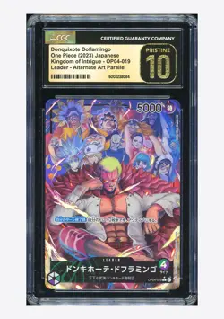 One Piece CGC 10 PRISTINE Donquixote Doflamingo L Alt Art 2023 OP04-019 OP04 JPN - Image 1