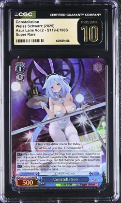 Weiss Schwarz GRADED 2025 Constellation E108S Azur Lane 2 SR PRISTINE 10 ENG - Image 1