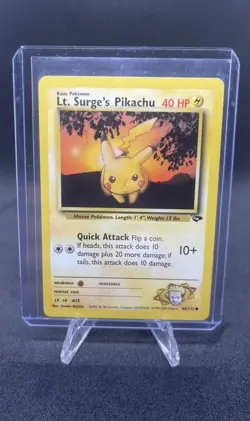 Lt. Surge's Pikachu Gym Challenge 84/132 Pokemon Card TCG (LP) - Image 1